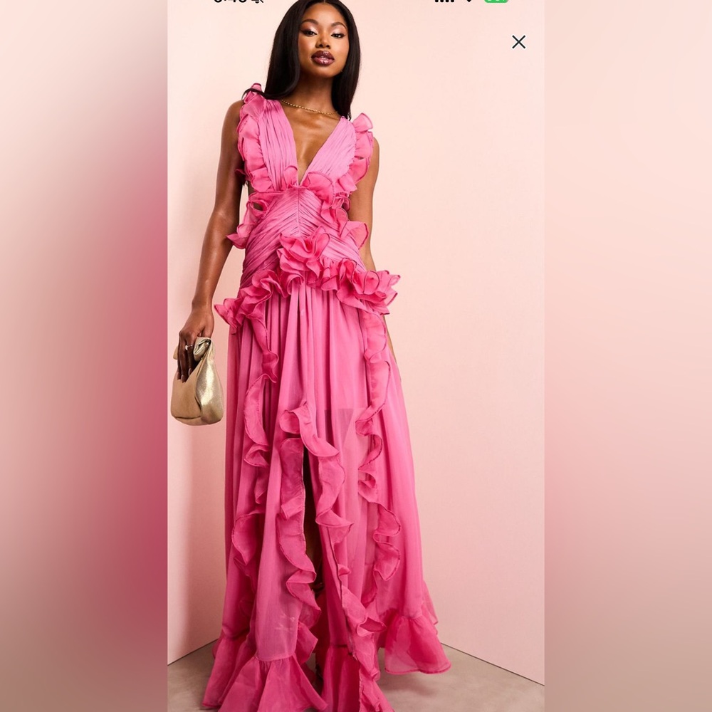 ASOS Luxe plunge maxy dress